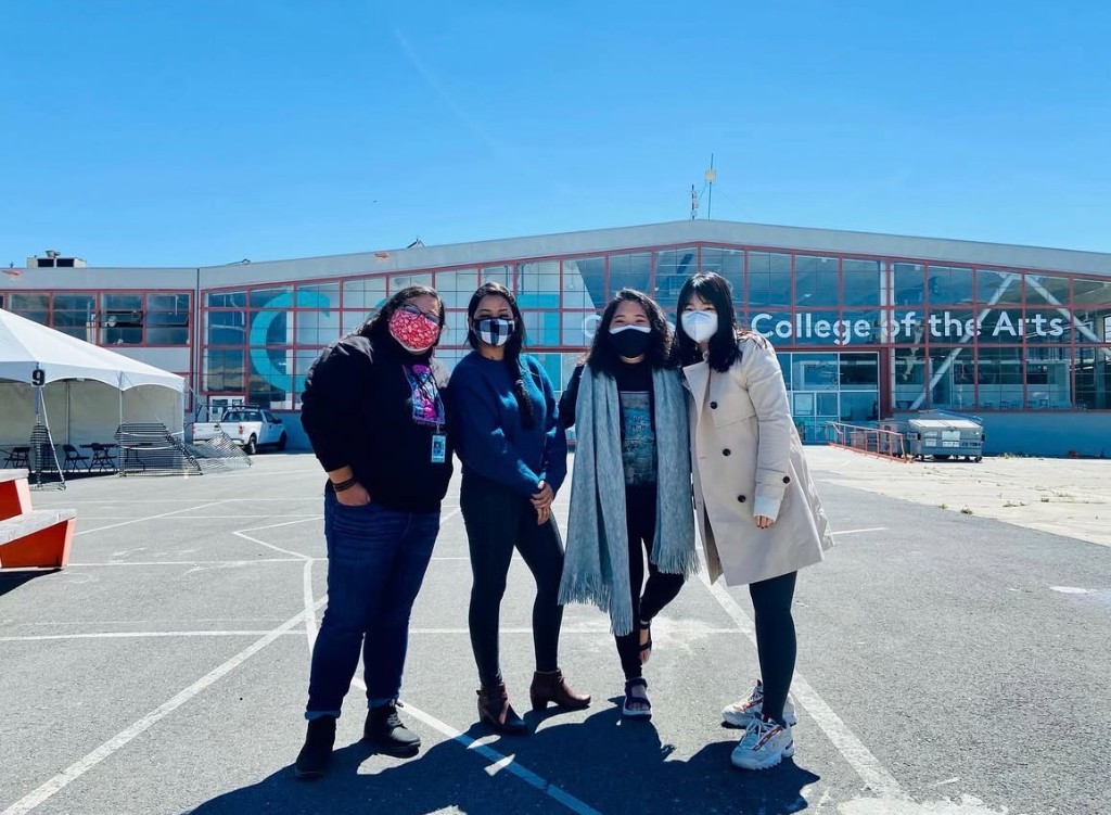 CCA cohort in front of the California College of the Arts building