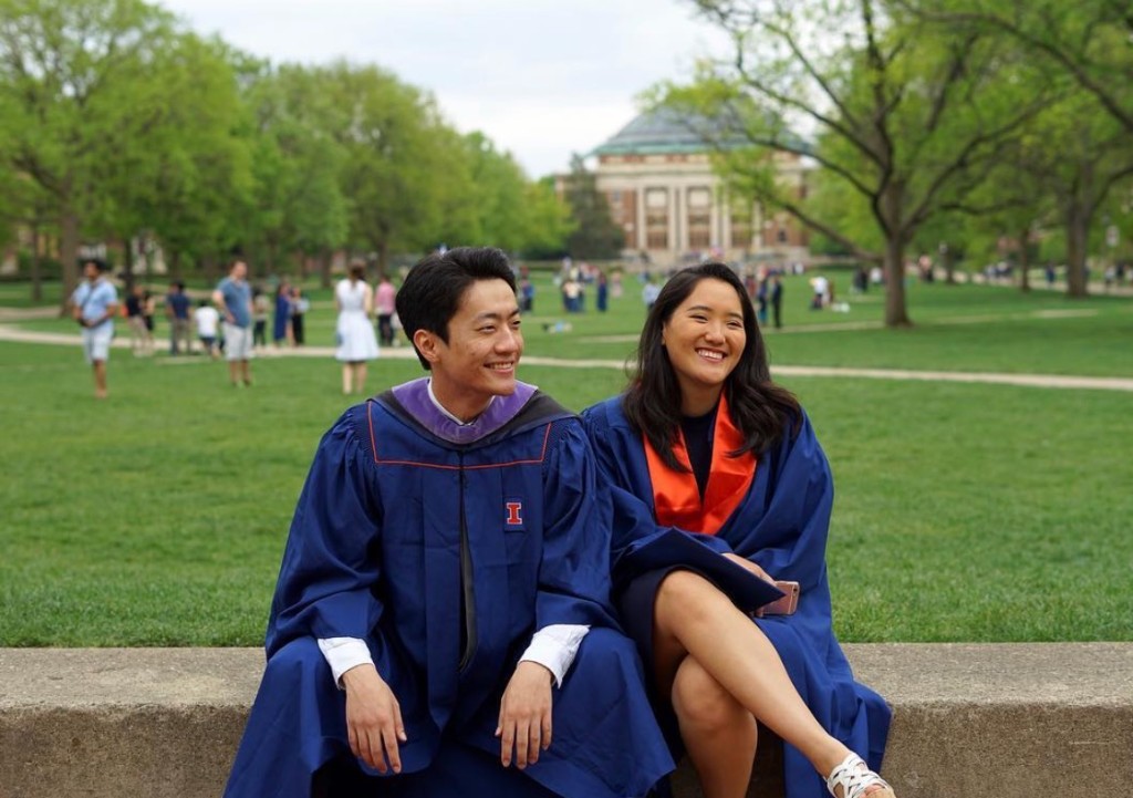 Graduation day on the University of Illinois campus